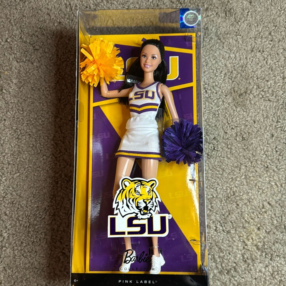 LSU Cheerleader Barbie Doll *NEW IN BOX*
